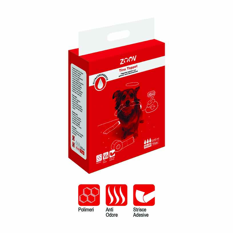 ZOOV TAPPETINO IGIENICO TINO TAPPET MIS 60X90 CM - 10 PZ