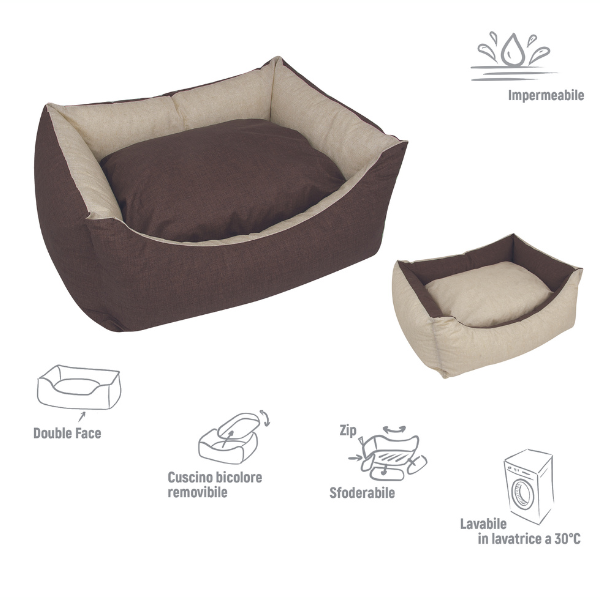 CUCCETTA IMPERMEABILE HUSKY 75X60X23 CM - ZOOV
