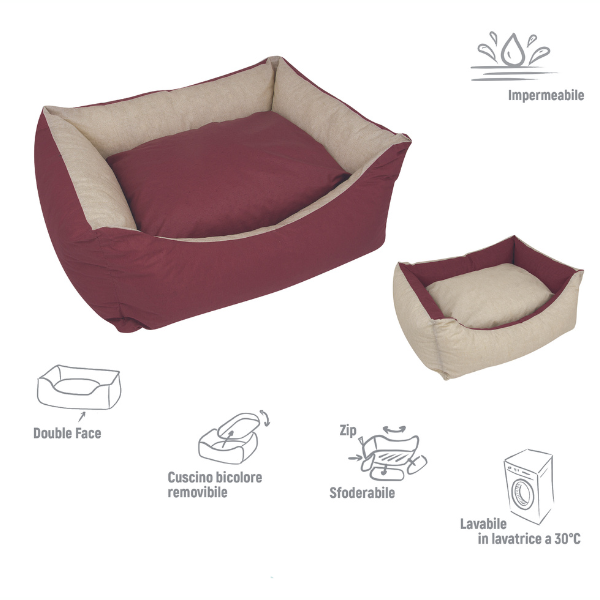 CUCCETTA IMPERMEABILE HUSKY 75X60X23 CM - ZOOV