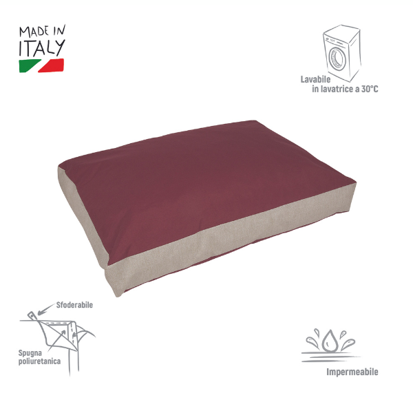 MATERASSINO IMPERMEABILE HUSKY 110X70X12 CM - ZOOV
