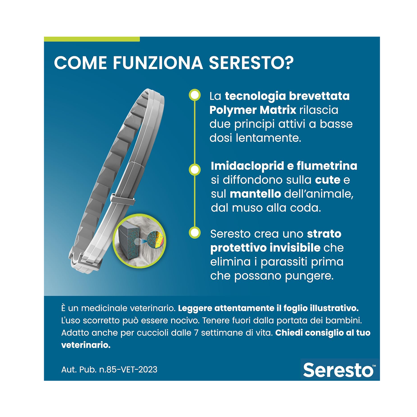 Seresto Collare per Cani fino a 8Kg