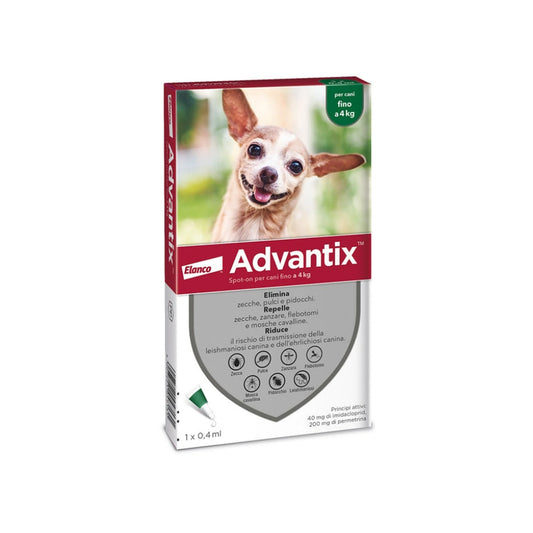 Advantix Spot On 1 pipetta per cani fino a 4 kg