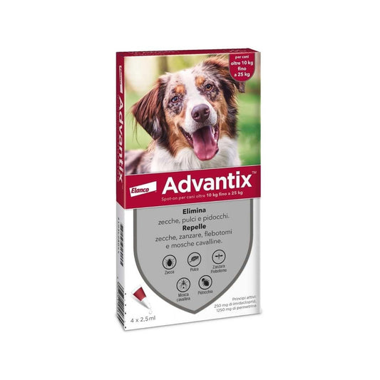 Advantix Spot On 4 pipetta per cani da 10 a 25 kg