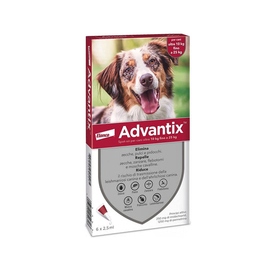 Advantix Spot On 6 pipetta per cani da 10 a 25 kg