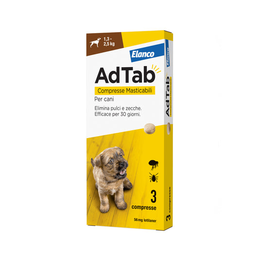 AdTab compresse masticabili per cani da 1,3 -2,5 kg