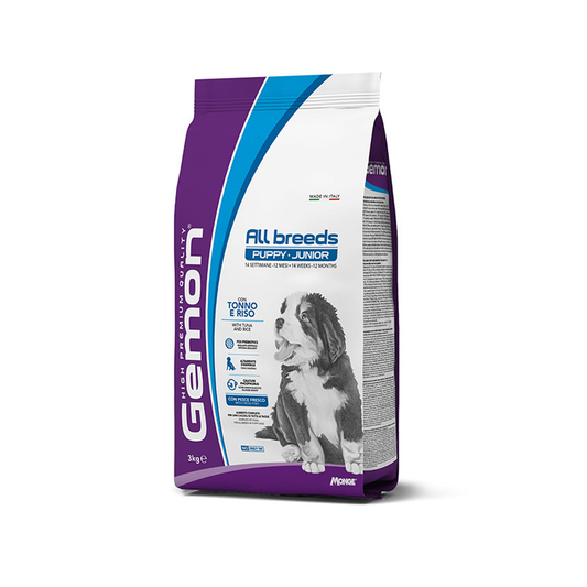Gemon All Breeds Puppy and Junior con Tonno e Riso 3 KG