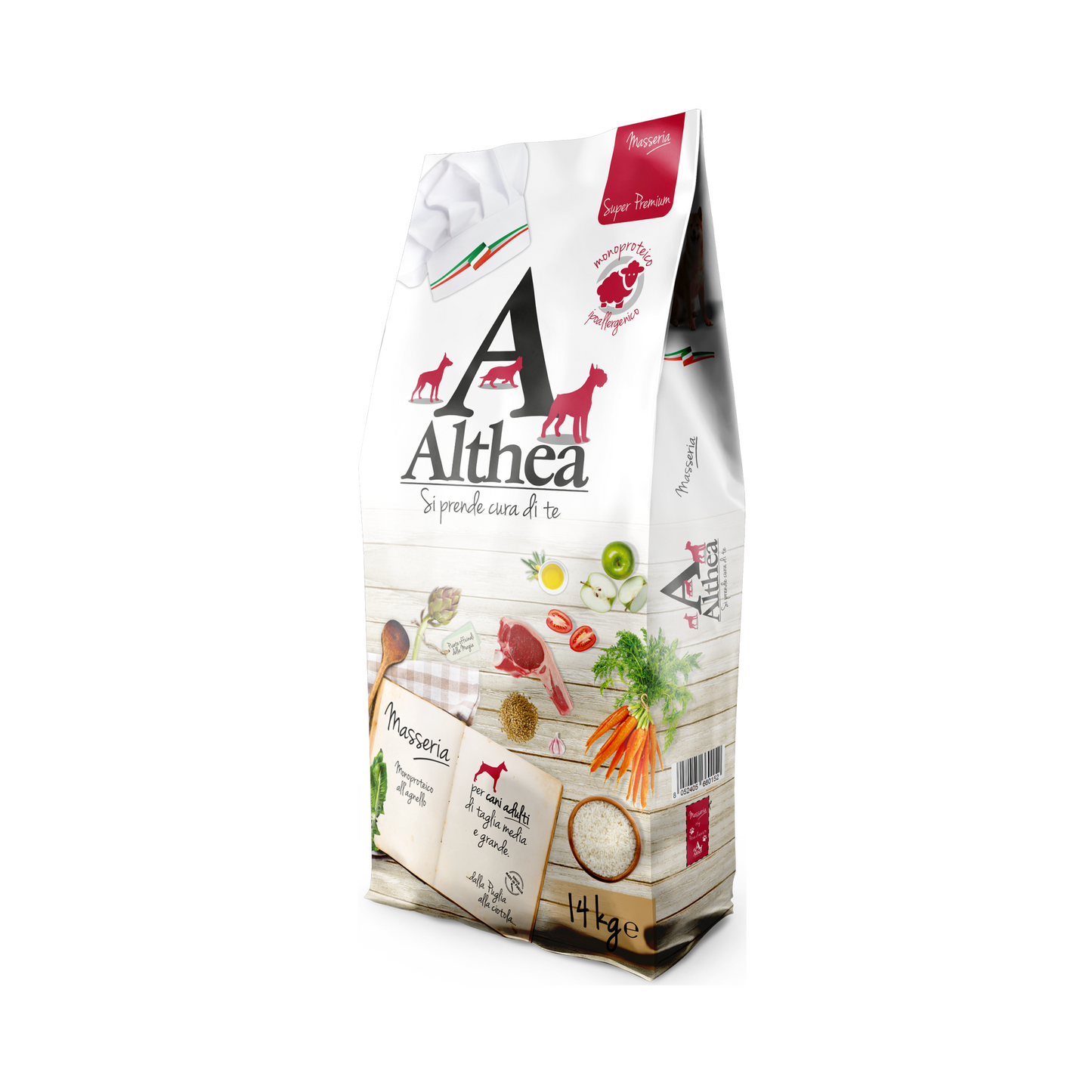 Althea Monoproteico Masseria 14 kg - Super Premium Con Agnello