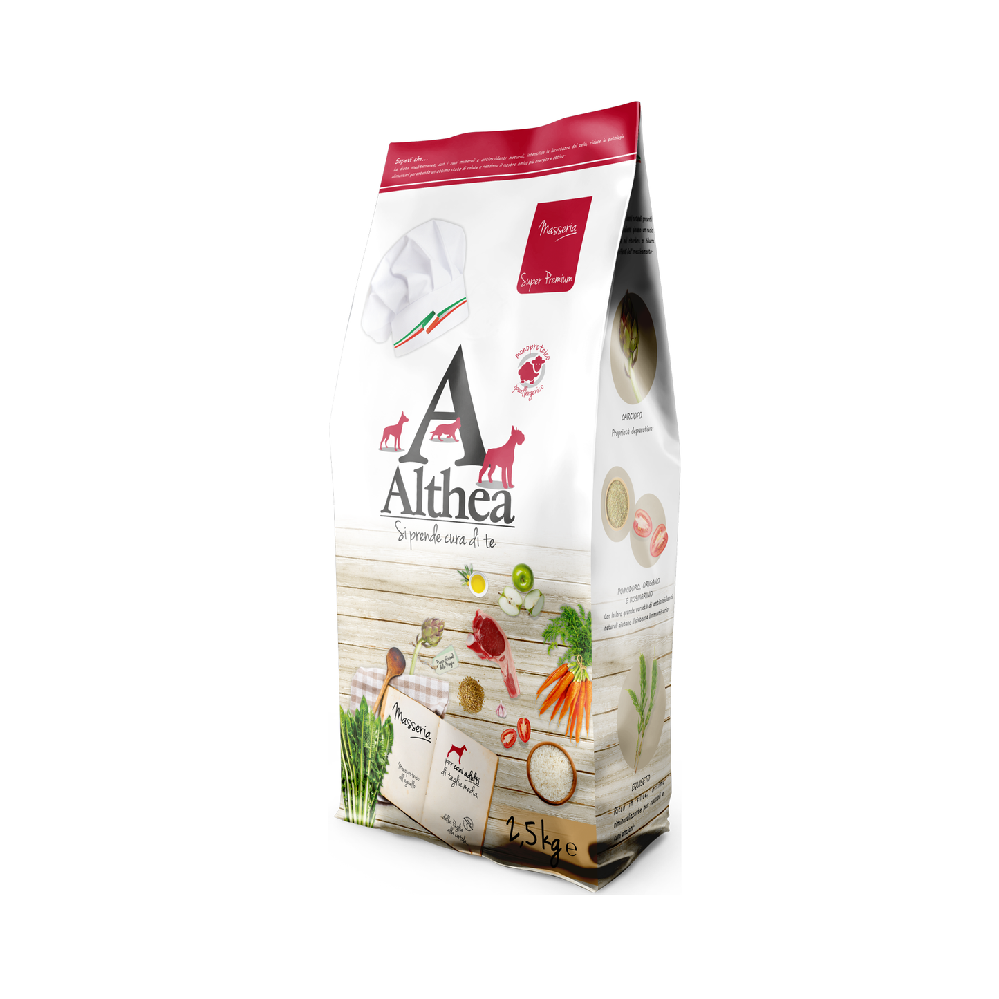 Althea Monoproteico Masseria 2.5 kg - Super Premium Con Agnello