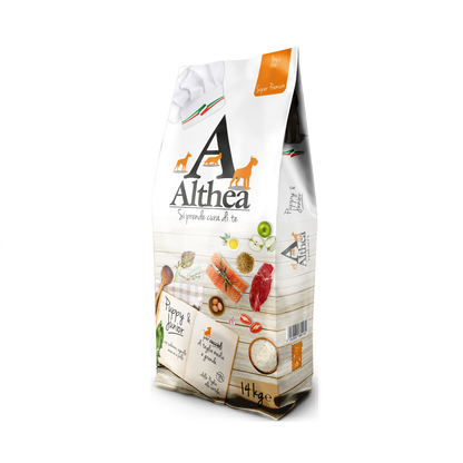 Althea Puppy & Junior 14 Kg - Super Premium Con Manzo Pollo Agnello E SAlmone