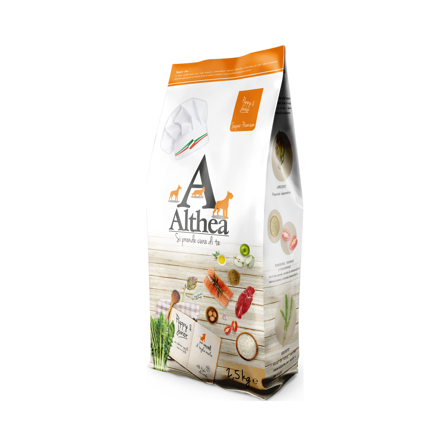 Althea Puppy & Junior 2.5 Kg - Super Premium Con Manzo Pollo Agnello E Salmone