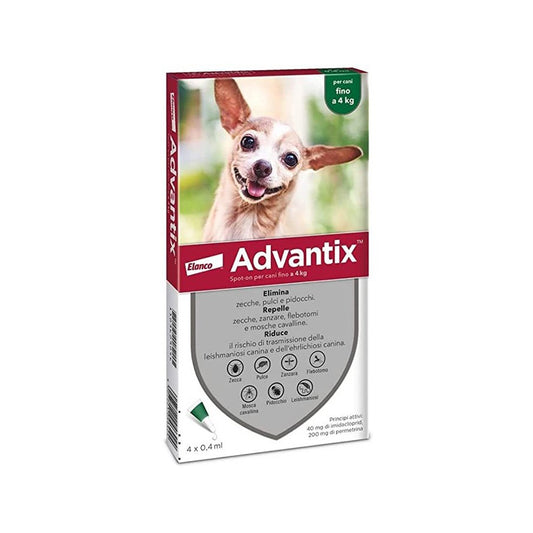 Advantix Spot On 4 pipetta per cani fino a 4 kg